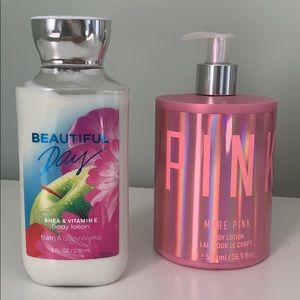 Bath & Body Works + PINK body lotion